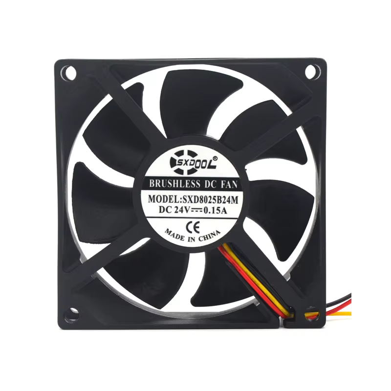 Ventilador 80mm vista lateral