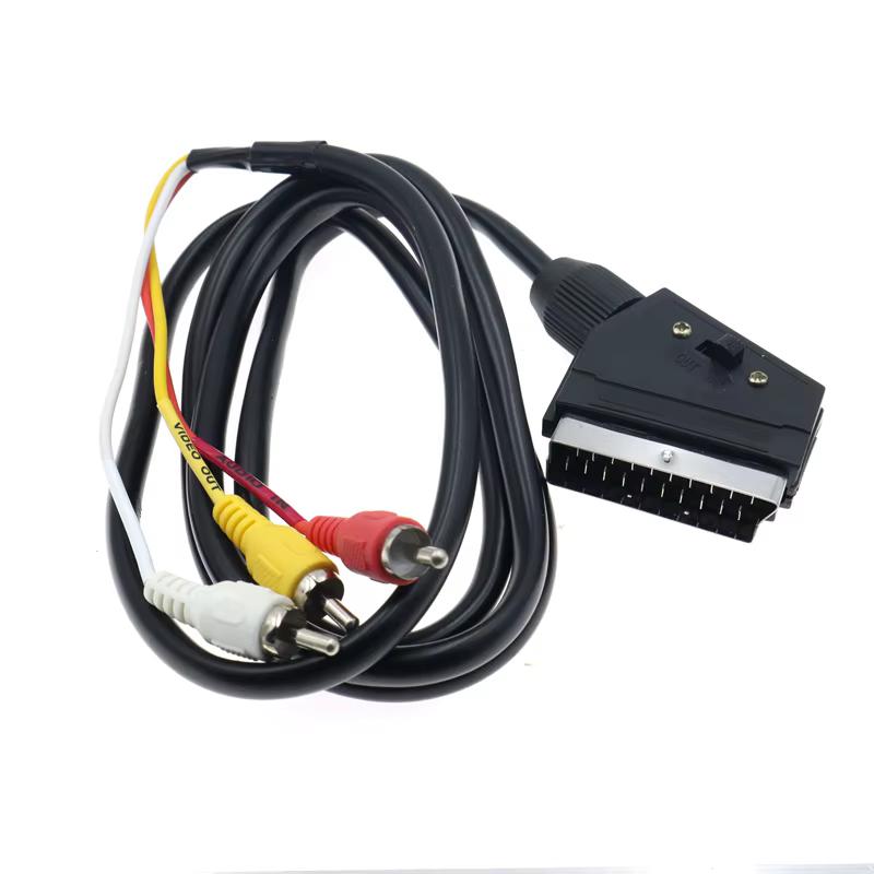 Cable en uso con televisor europeo