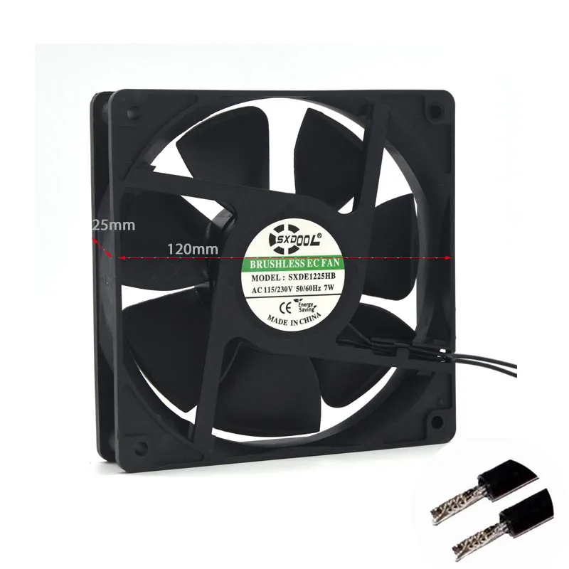 Ventilador instalado en caja