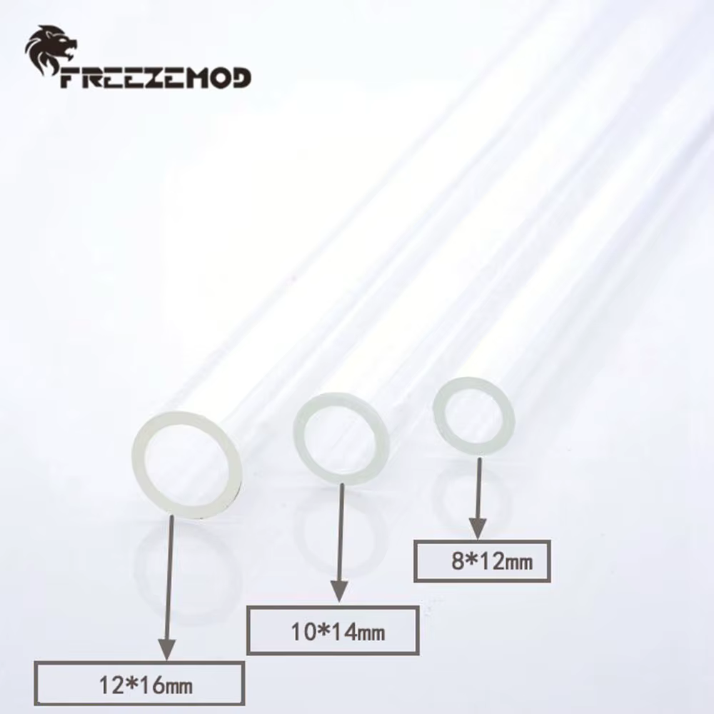 Detalle de transparencia del tubo PETG