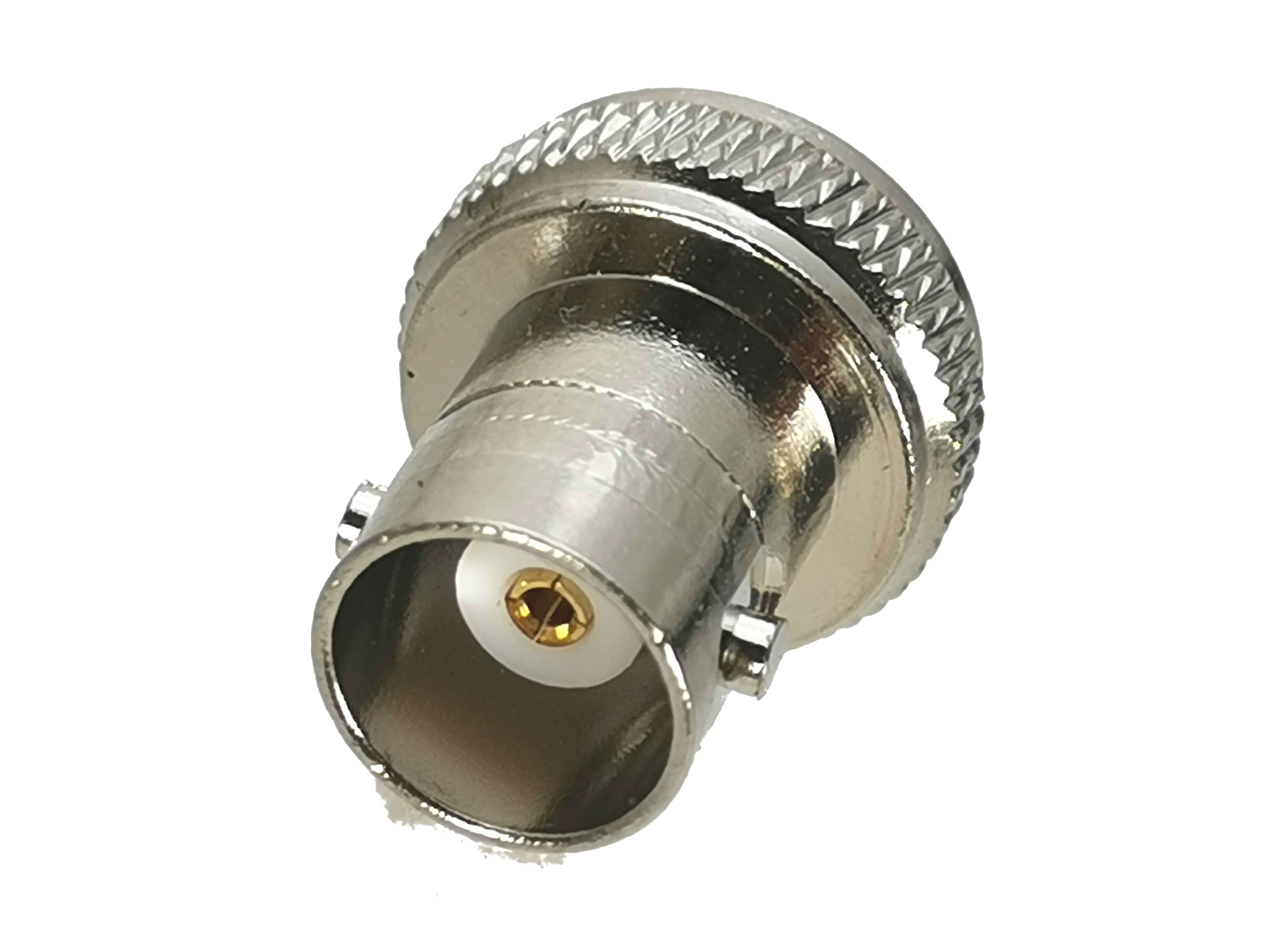 Detalle del conector hembra BNC y terminación SMA