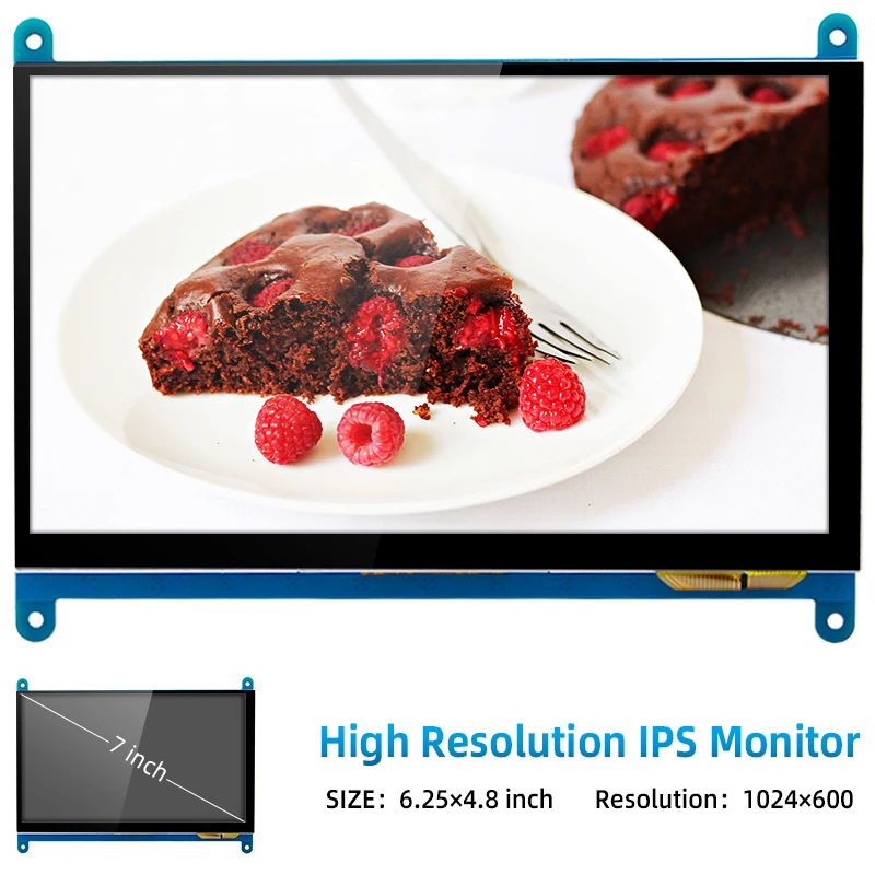 Raspberry Pi 4 Pantalla táctil IPS 7 pulgadas HDMI alta resolución - imagen 3