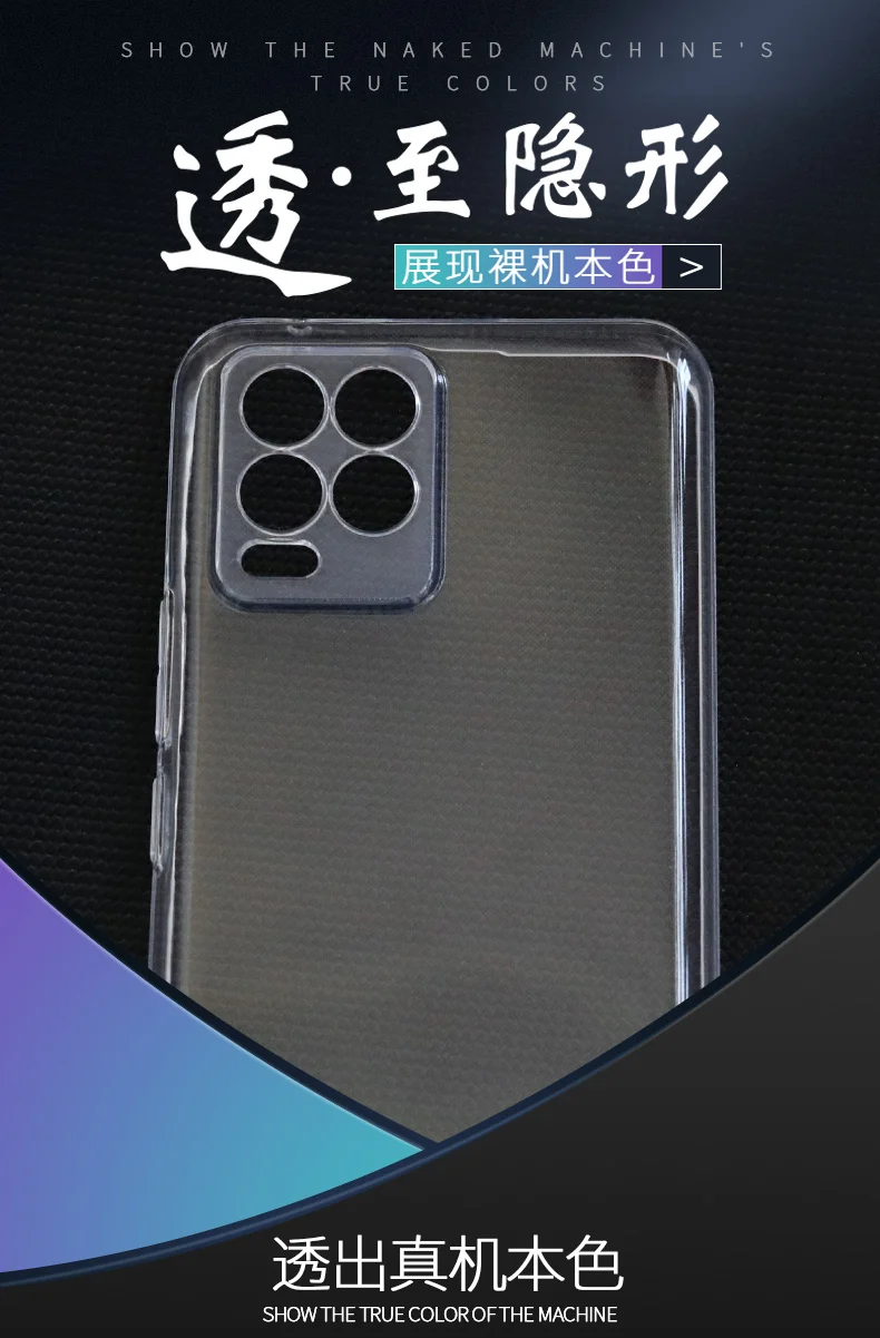 Funda trasera de silicona transparente para Realme