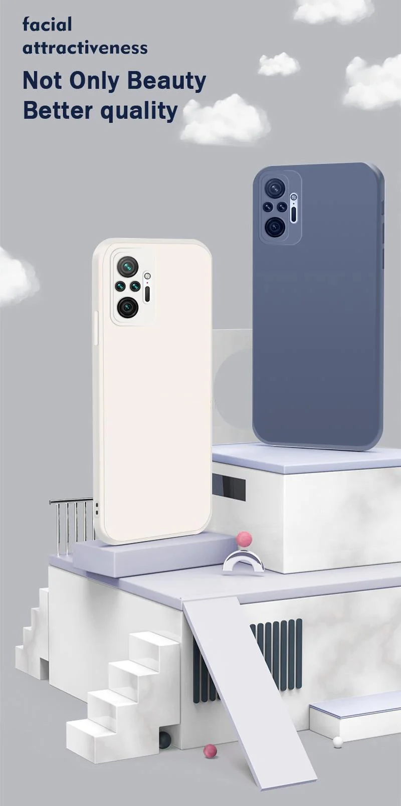 Funda de silicona líquida para Xiaomi Redmi Note 10