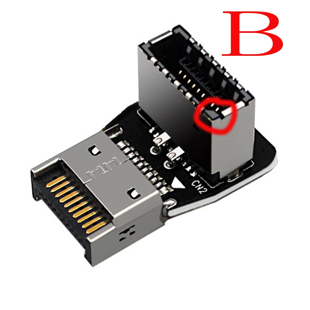 Adaptador USB TYPE-E en ángulo de 90 grados