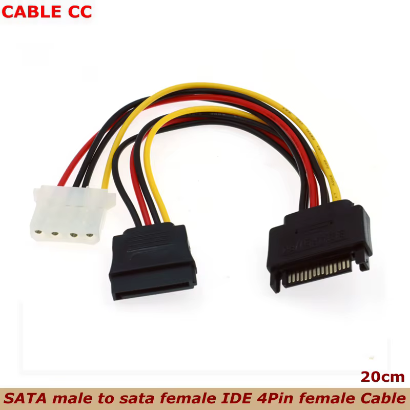 Cable Adaptador de Alimentación SATA a Molex