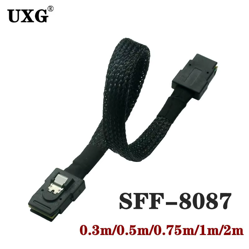Cable Mini SAS SFF-8087 con conectores de 36 pines