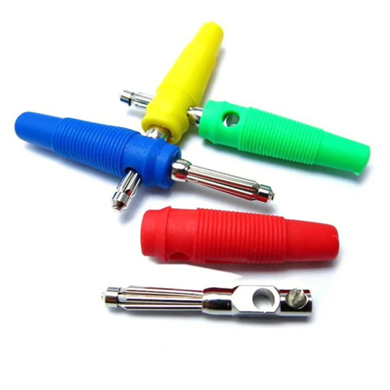 Conector Banana vista lateral apilable