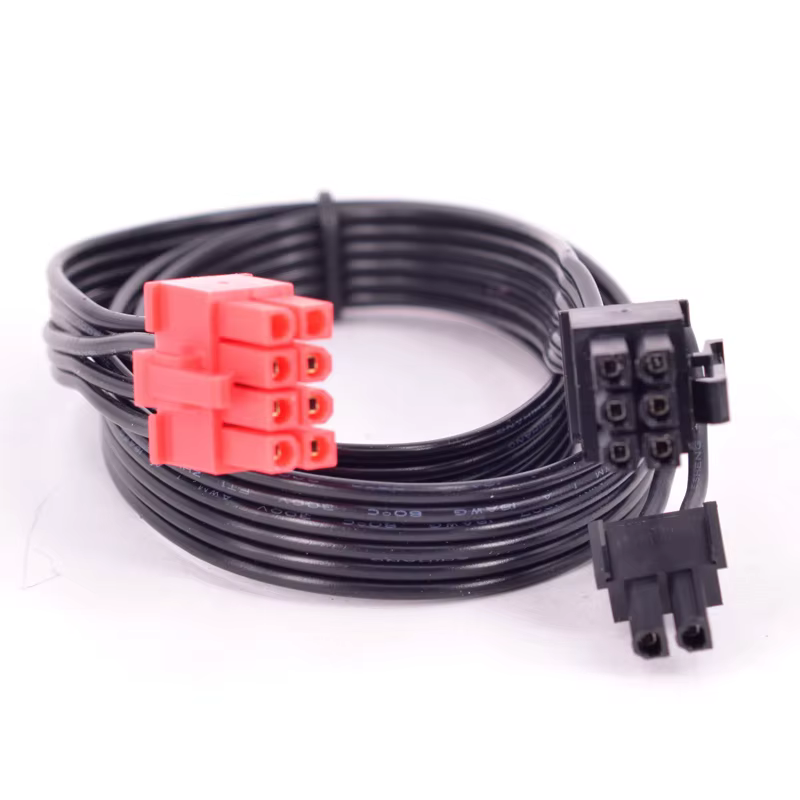 Vista frontal del conjunto de cables