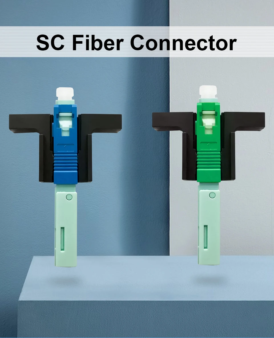 Conector SC APC en campo