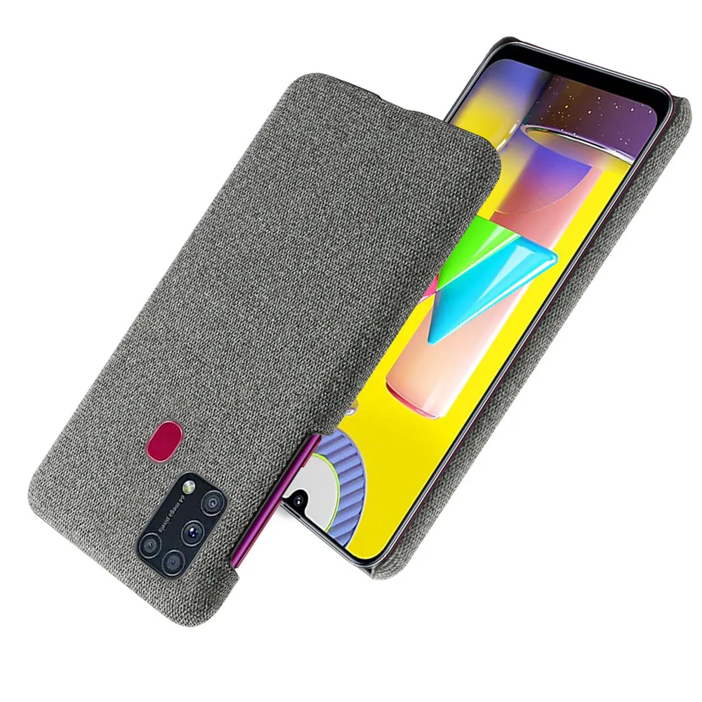 Vista del acabado en tela de la funda