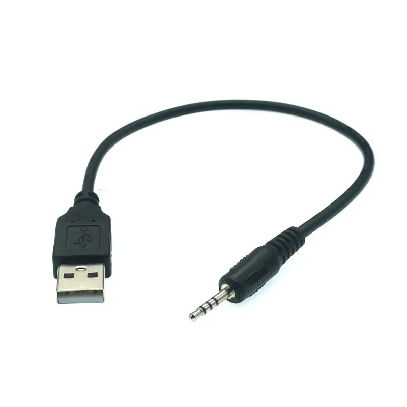 Vista lateral del cable USB a Jack 2,5mm