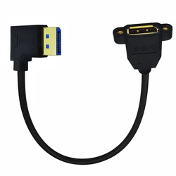 Cable DisplayPort 1.4 8K 60Hz Macho-Hembra 90° Panel