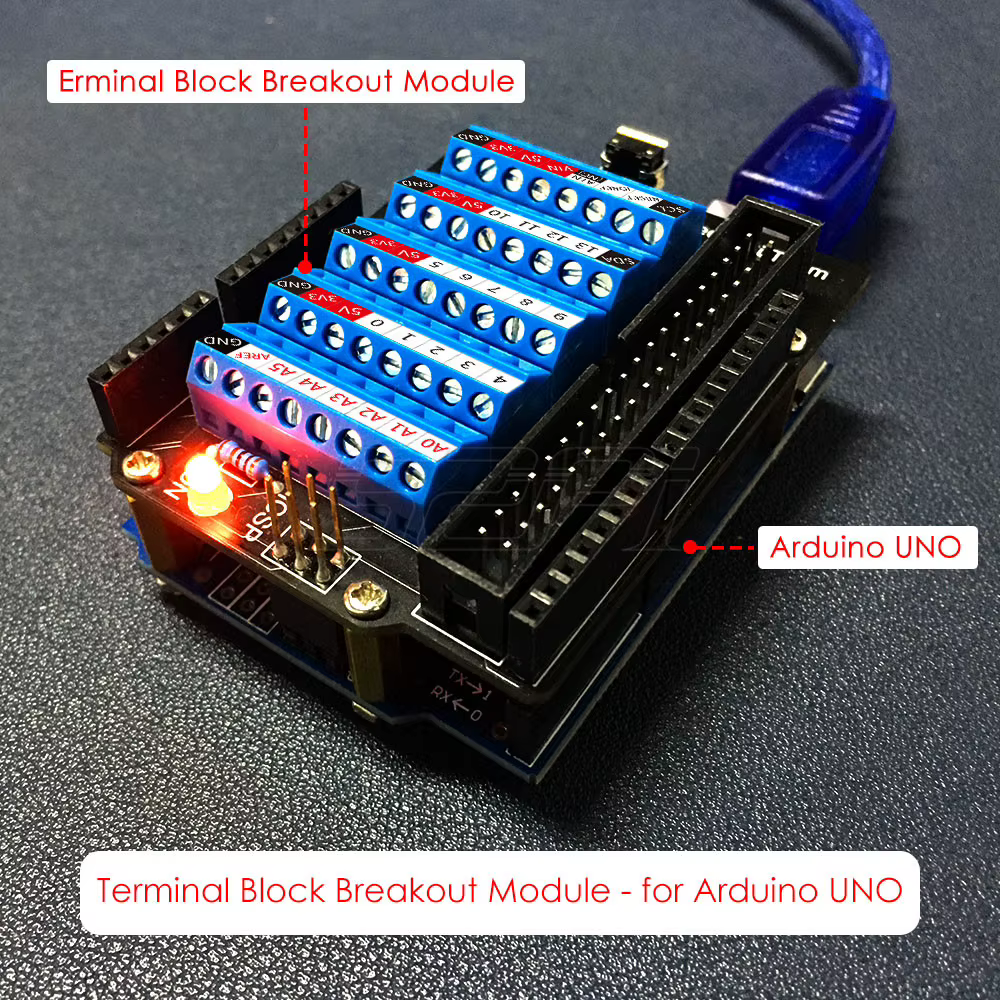 Shield Arduino UNO – Terminales de Tornillo con Cabecera ICSP - imagen 2