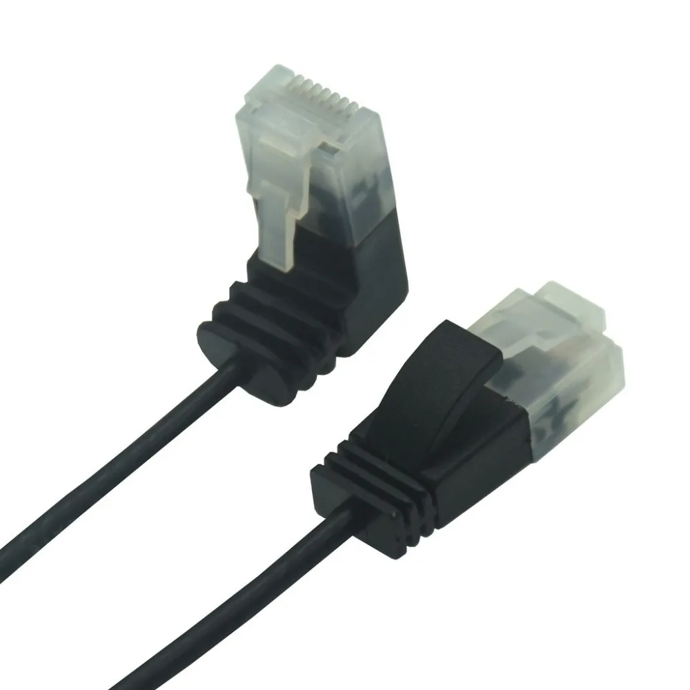 Cable Cat6 ultrafino mostrando flexibilidad y acabados