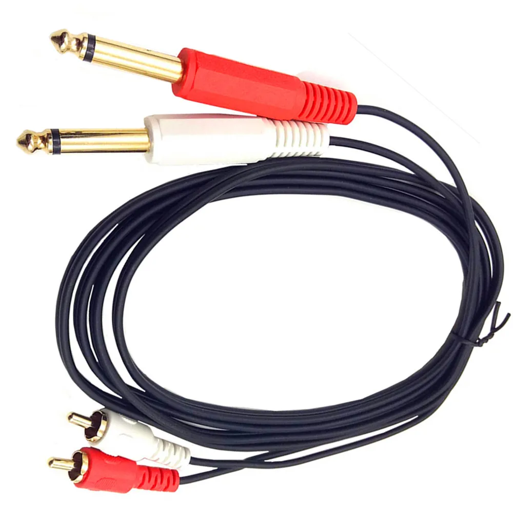 Cable UXG conectado a mezclador y altavoces