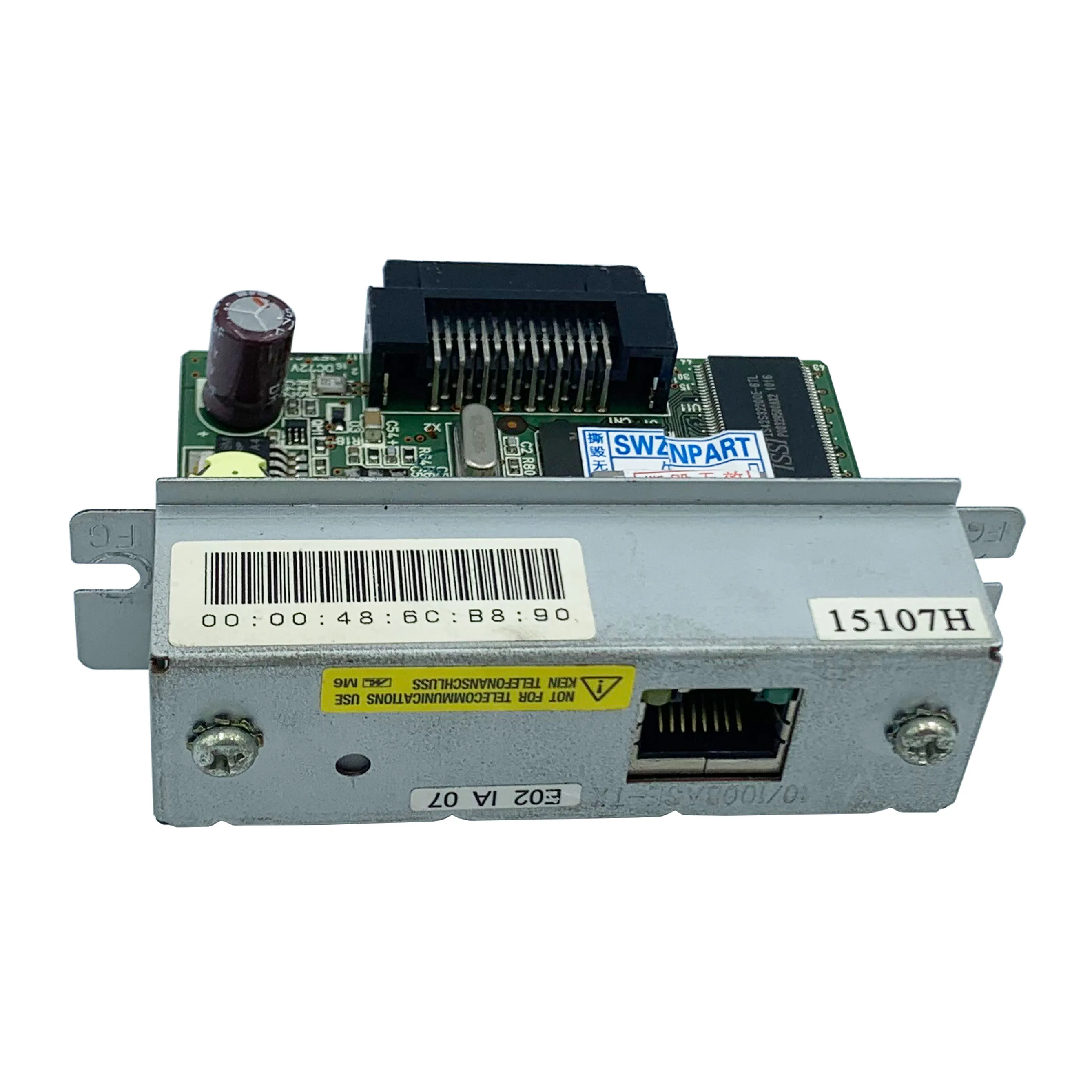 Interface Ethernet frontal con indicador LED