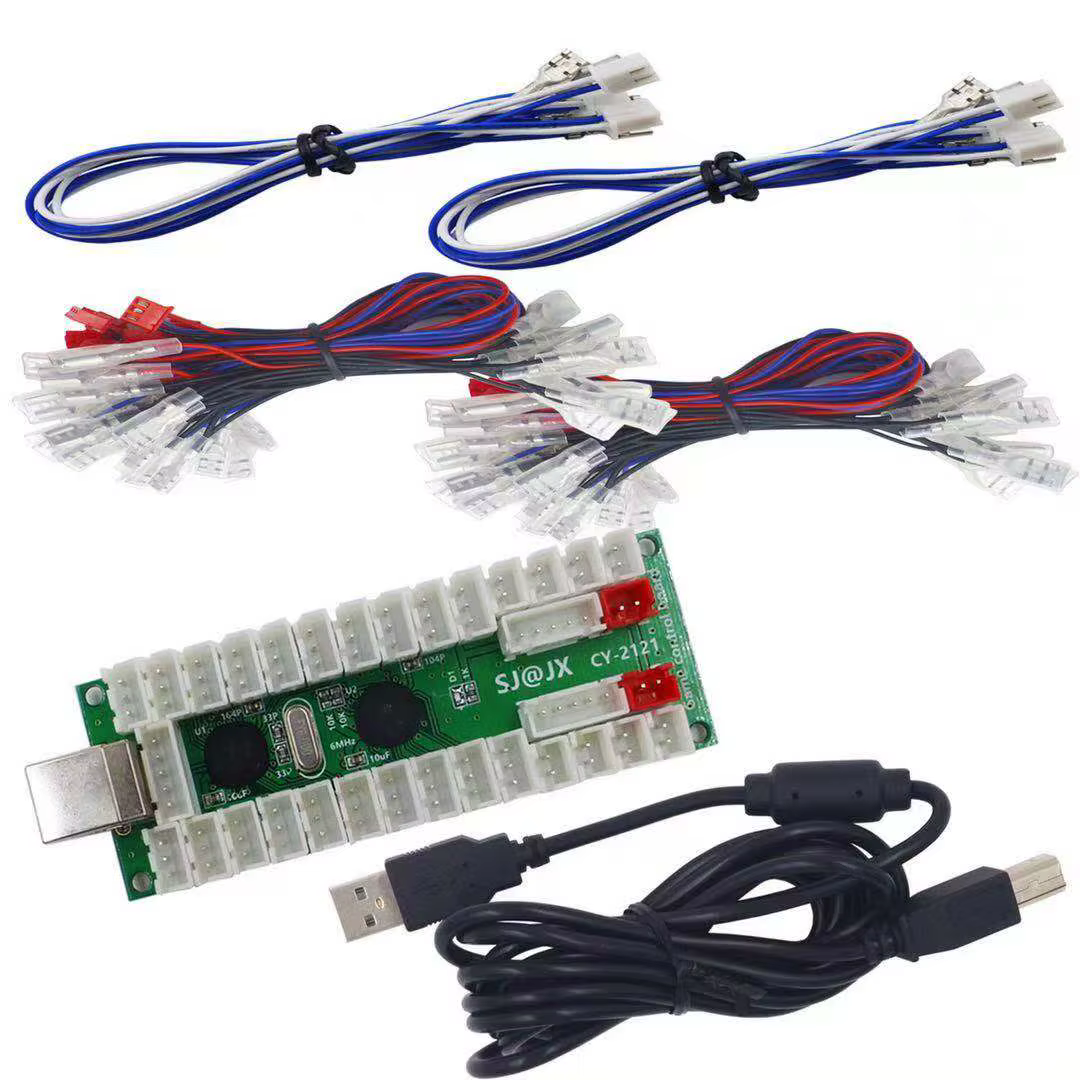 Vista frontal del codificador USB con luces LED