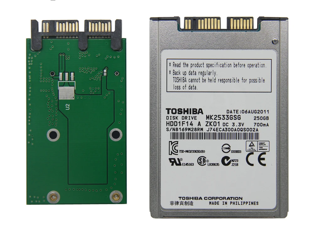 Comparación con disco duro Toshiba MK2533GSG