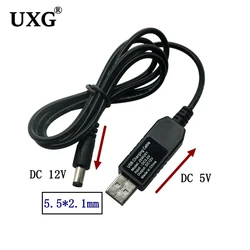 Cable Adaptador USB a DC con Elevador de Tensión de 90 Grados