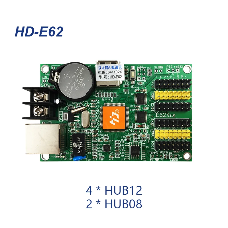 Controlador Huidu HD E62 vista frontal