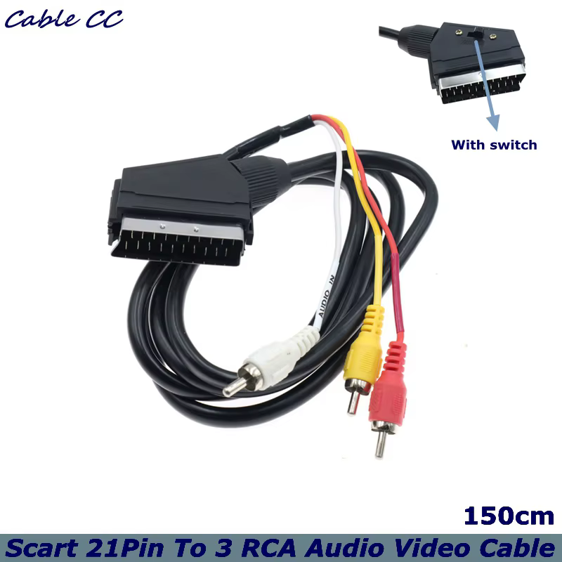 Cable Scart conectado a NES y televisor