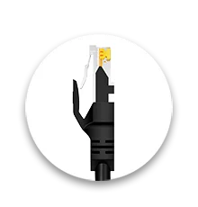 Conector RJ45 chapado en oro y clip de bloqueo