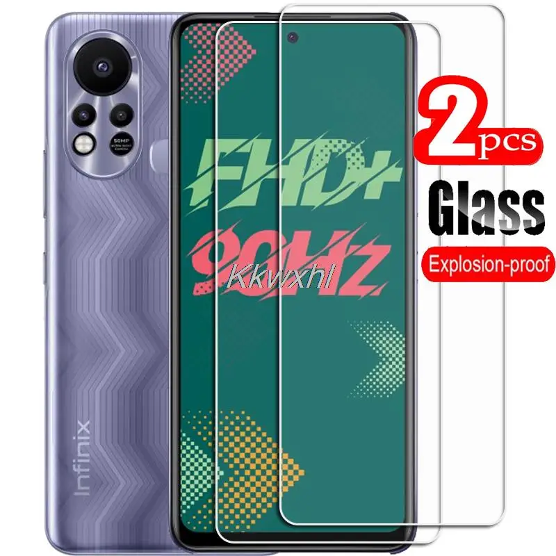 Protector colocado en Infinix Hot 11S mostrando bordes alineados