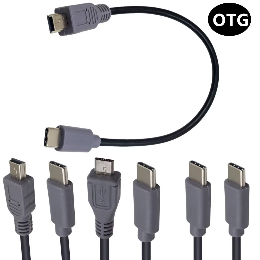 Cable USB-C a Micro USB visto de lado