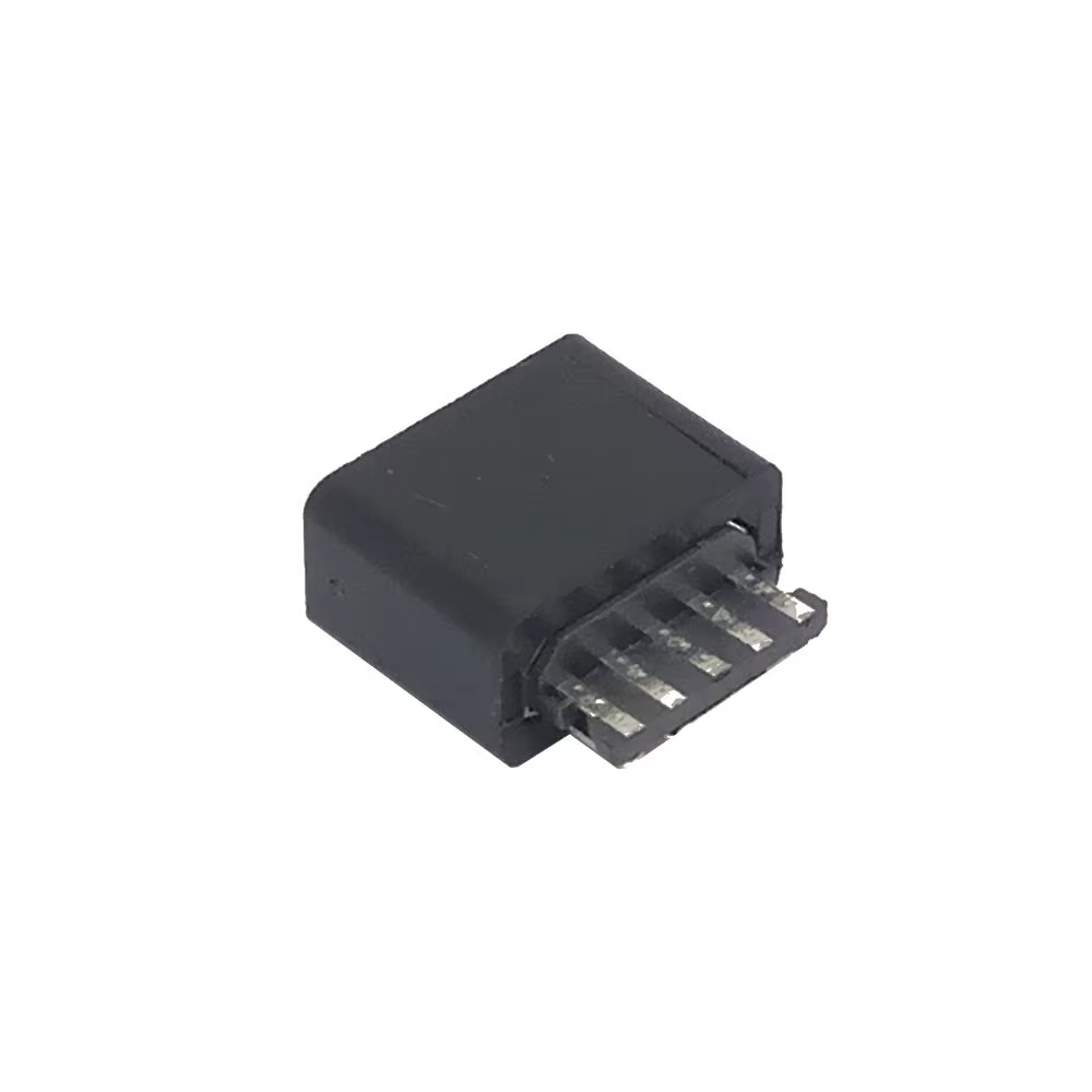 Conector Micro USB 2.0 B tipo hembra 5 pines con carcasa de plástico