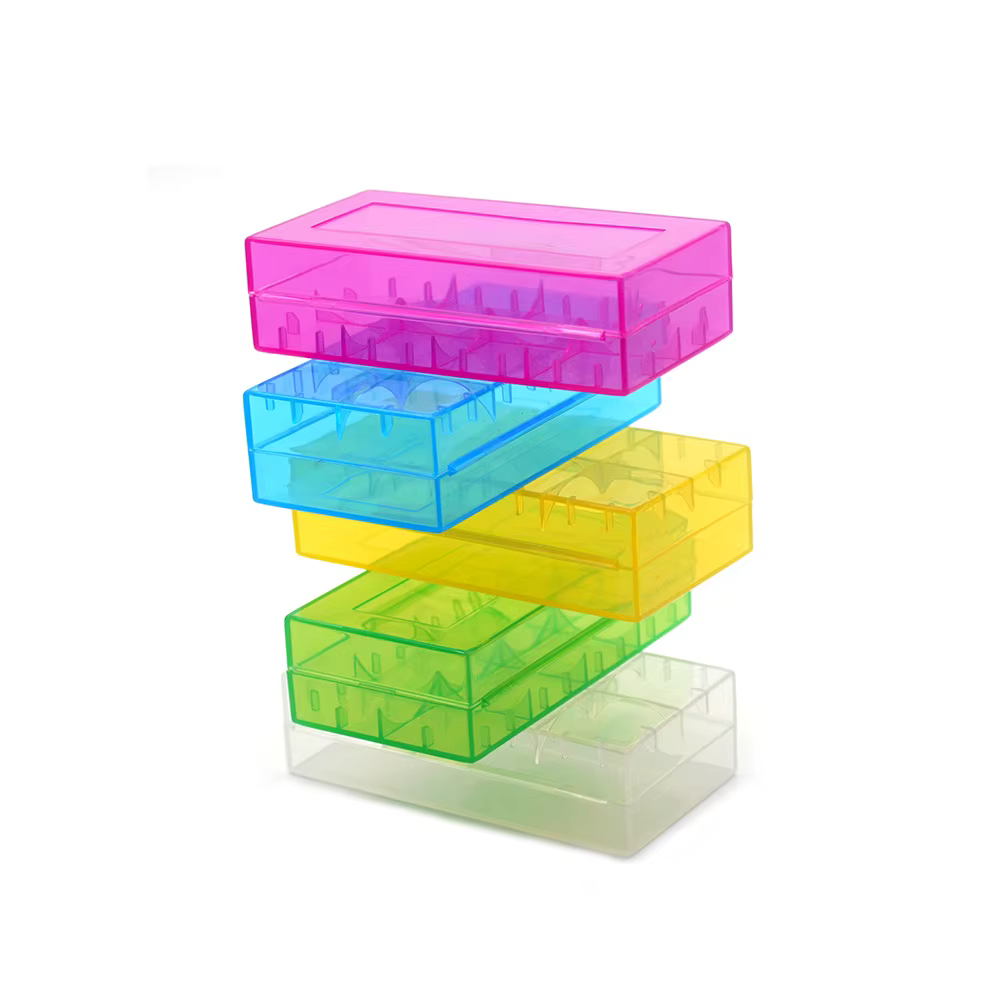 Caja de almacenamiento PVC transparente para baterías