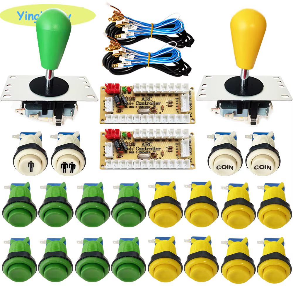 Kit Arcade 2 Jugadores – Joystick HAPP y Botón Selector - imagen 2