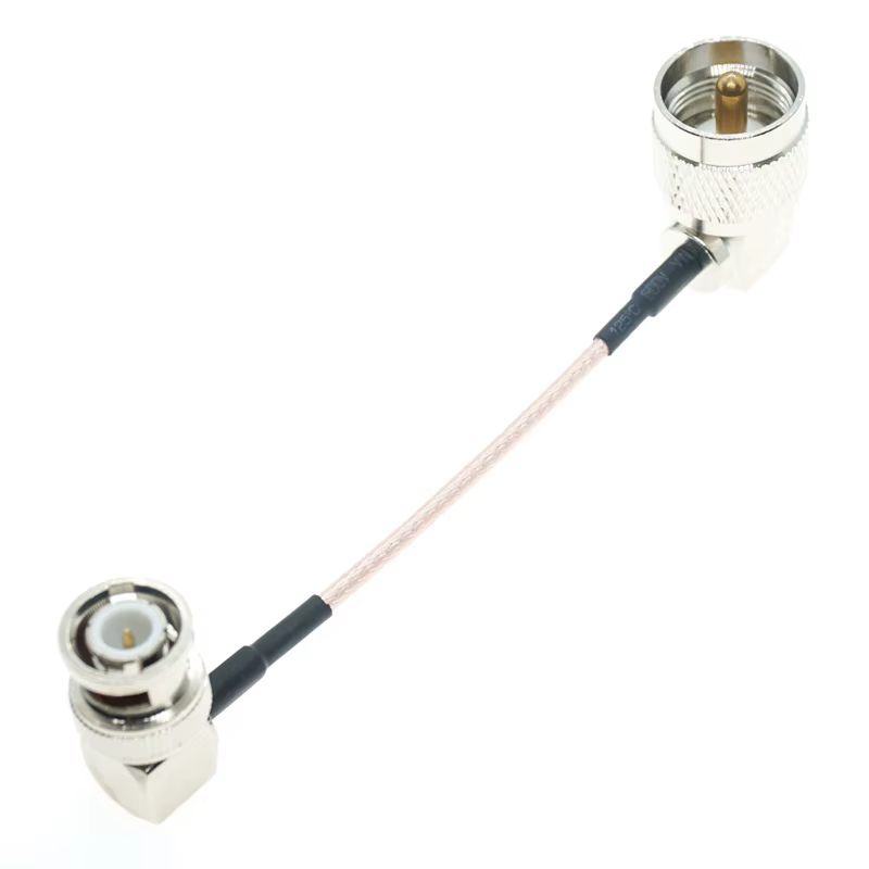 Cable coaxial RG316 con conectores BNC y UHF