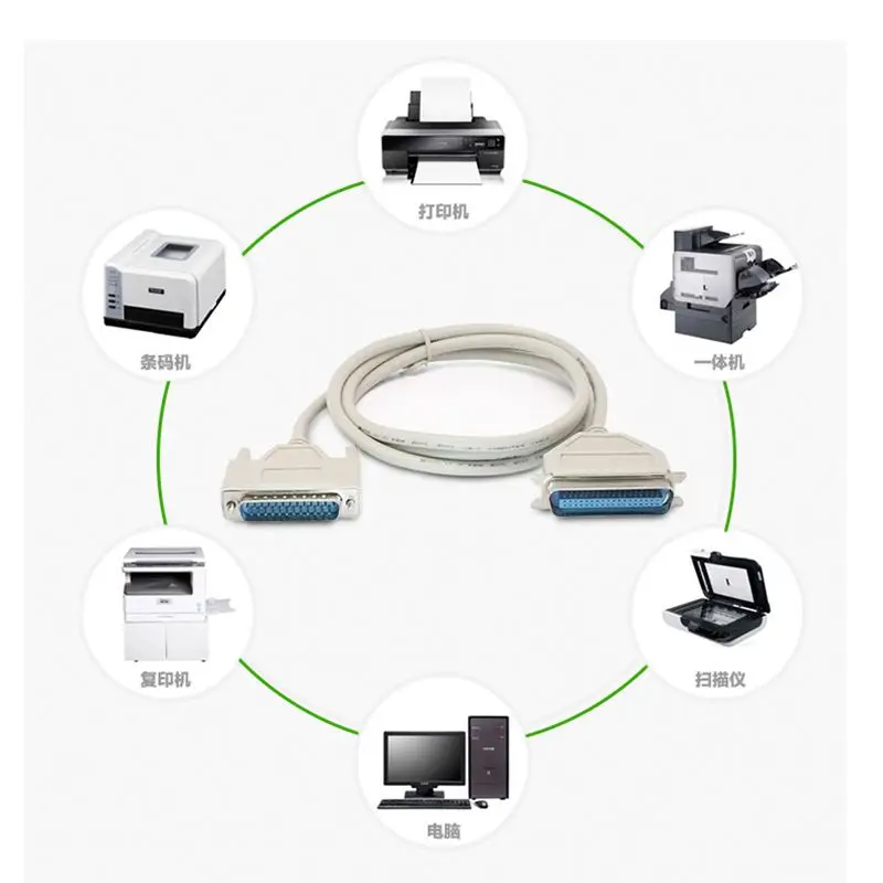 Cable DB25 a CN36 conectado a una impresora de matriz