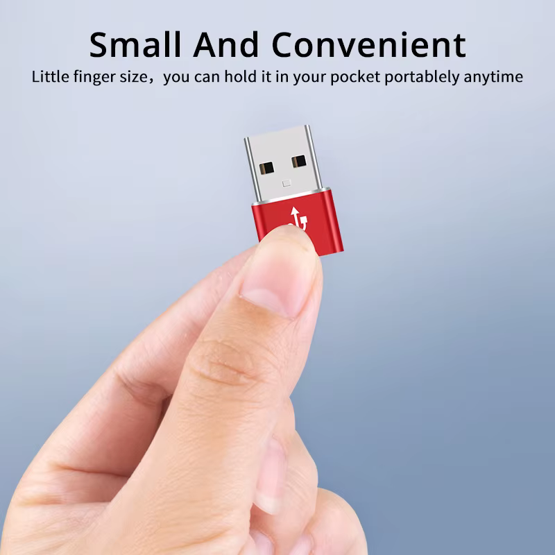 Adaptador USB tipo C macho a hembra vista frontal