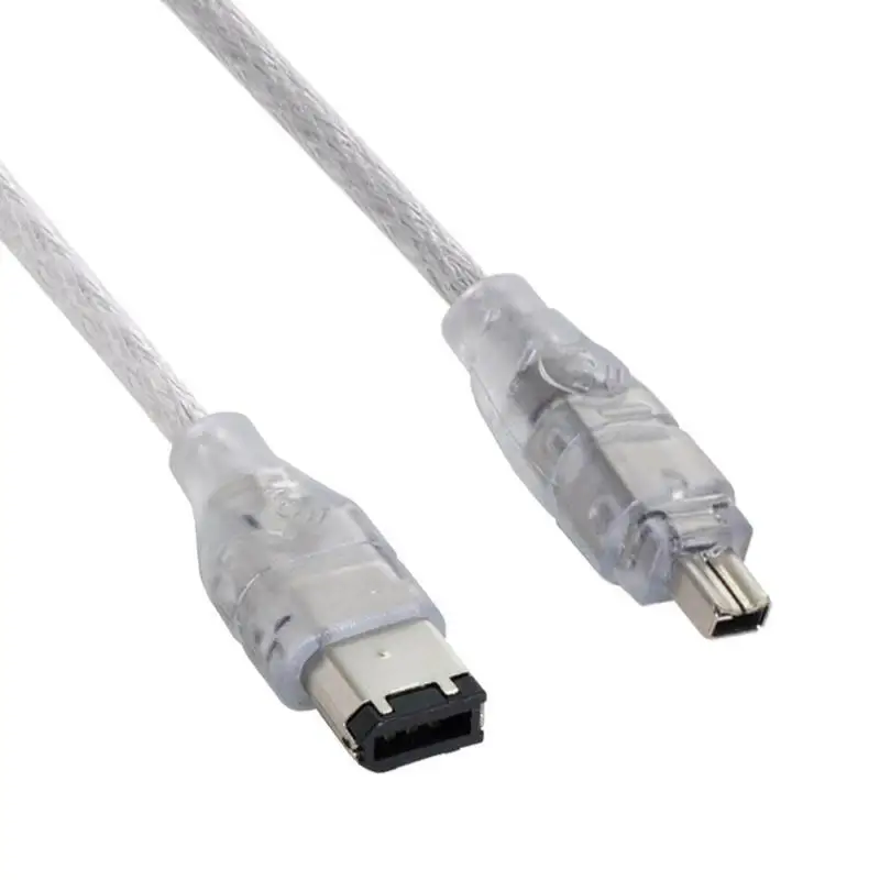 Detalle de los conectores 4 pines y 6 pines del cable Firewire UXG