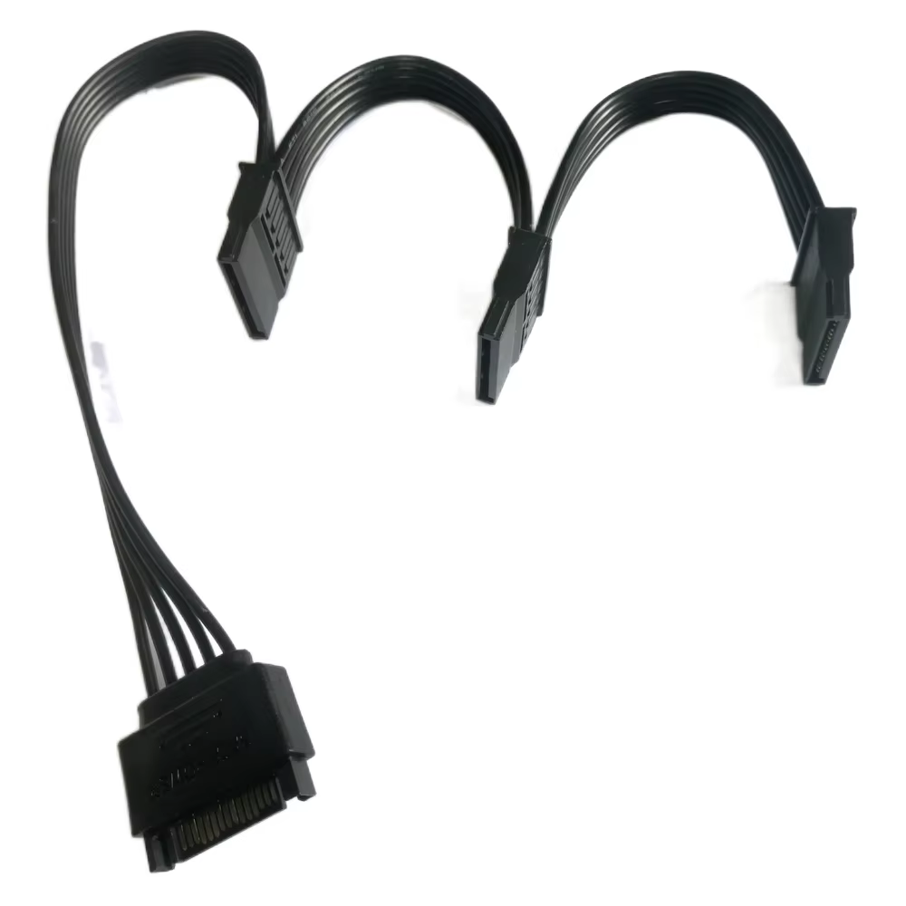 Cable divisor SATA visto desde los conectores hembra