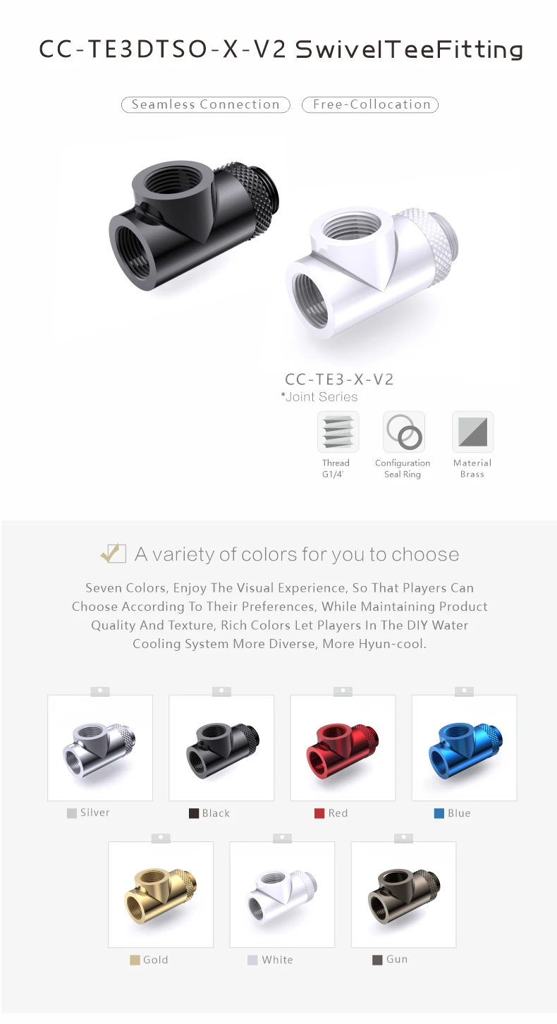 Conector T-Splitter de latón