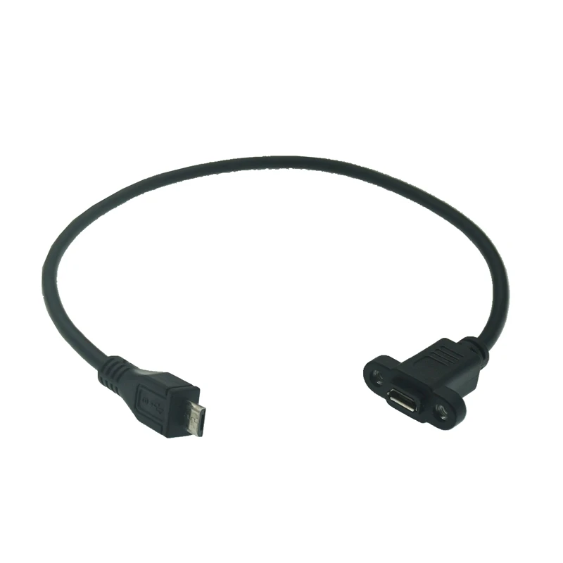 Conector Micro USB Panel Mount vista frontal