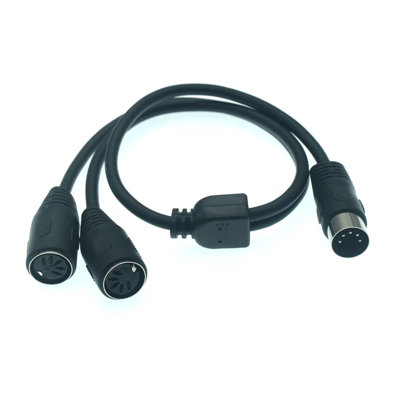 Cable divisor MIDI dual con conectores niquelados