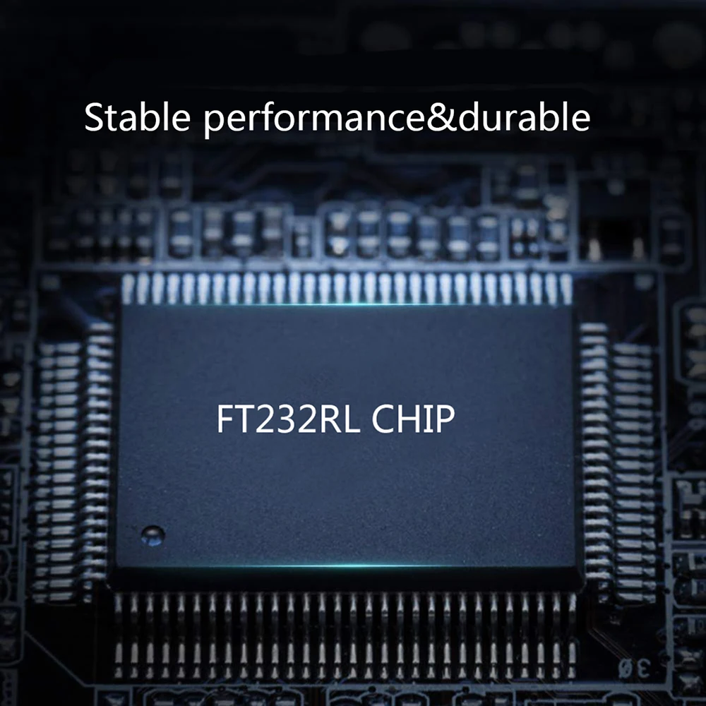 Detalle del chip FTDI y los pines de señal