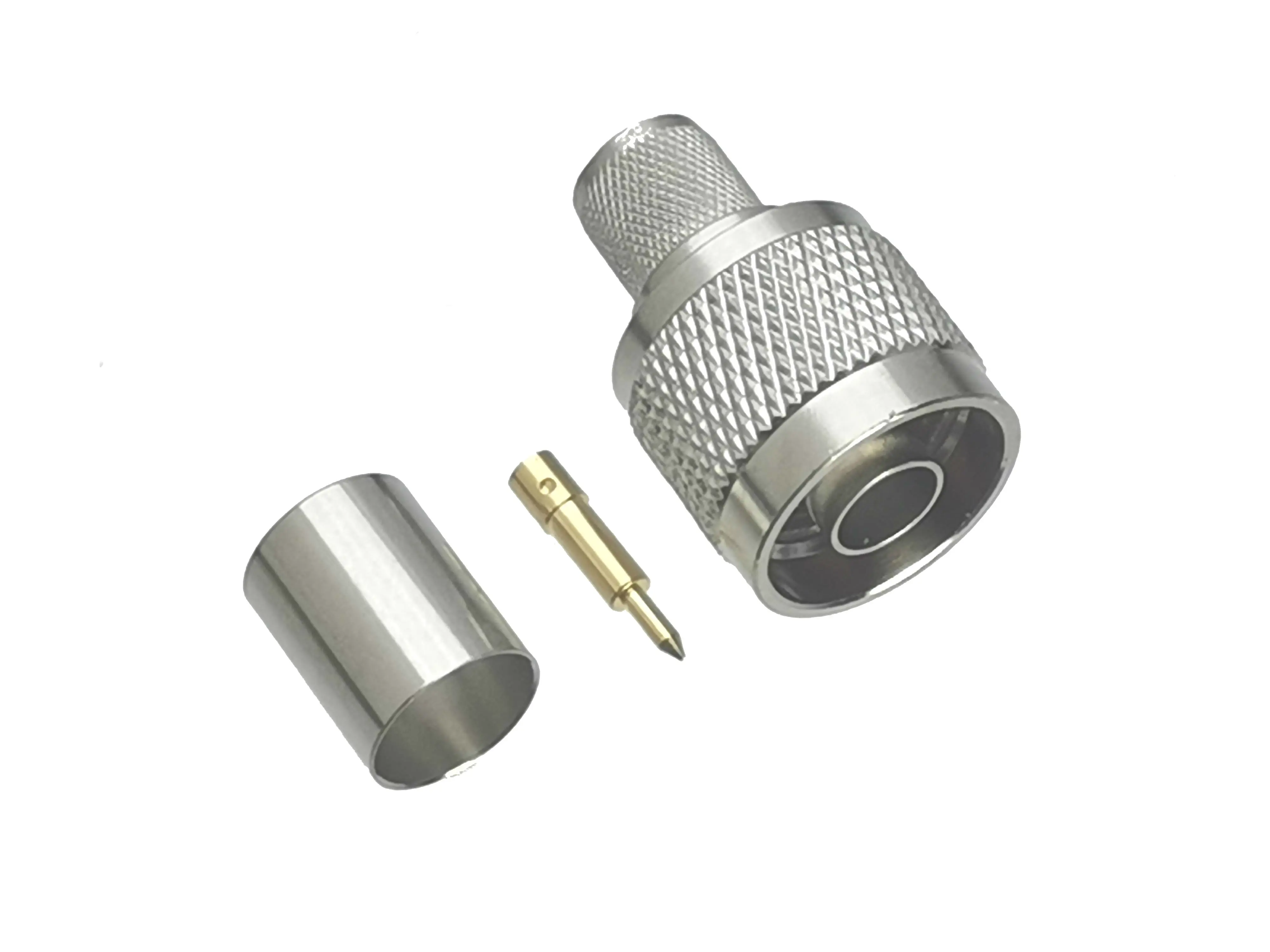 Conector N macho engarce para cable RG8 LMR400