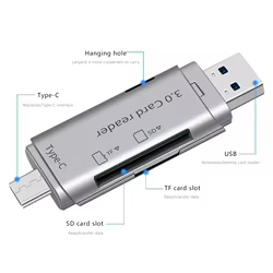 UTHAI SF188 Lector de Tarjetas USB-C SD/TF 3.0 Doble Conector