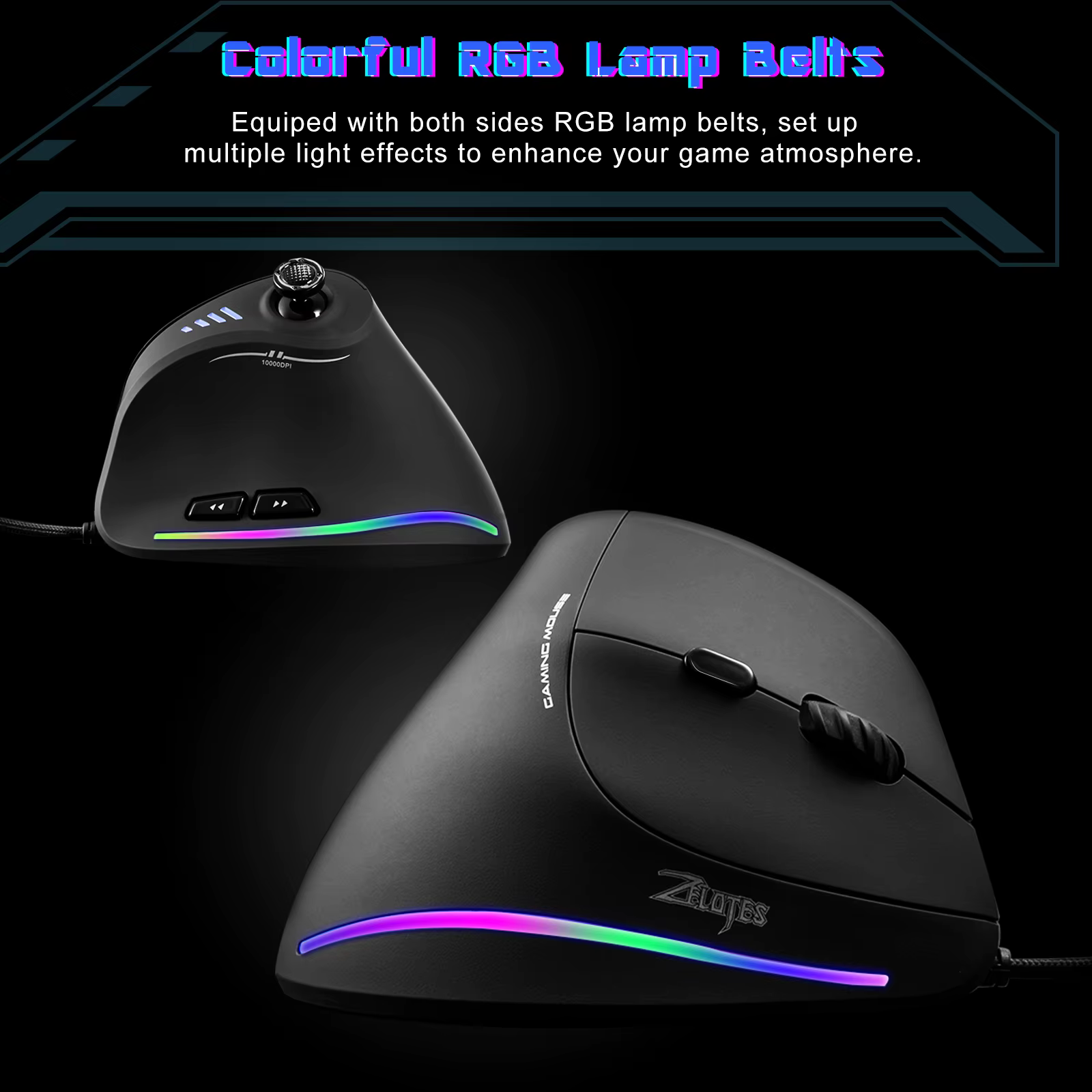 Iluminacion RGB lateral del raton