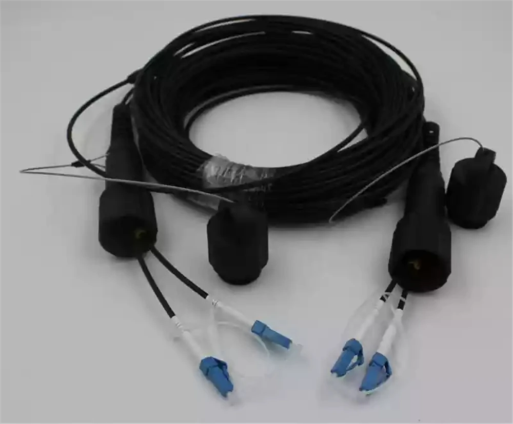 Cable de fibra óptica exterior blindado de 2 núcleos