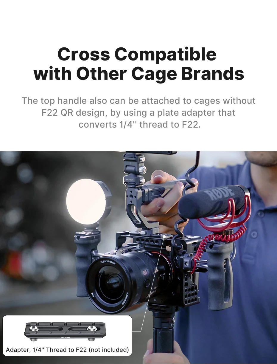 Vista lateral del mango con accesorios