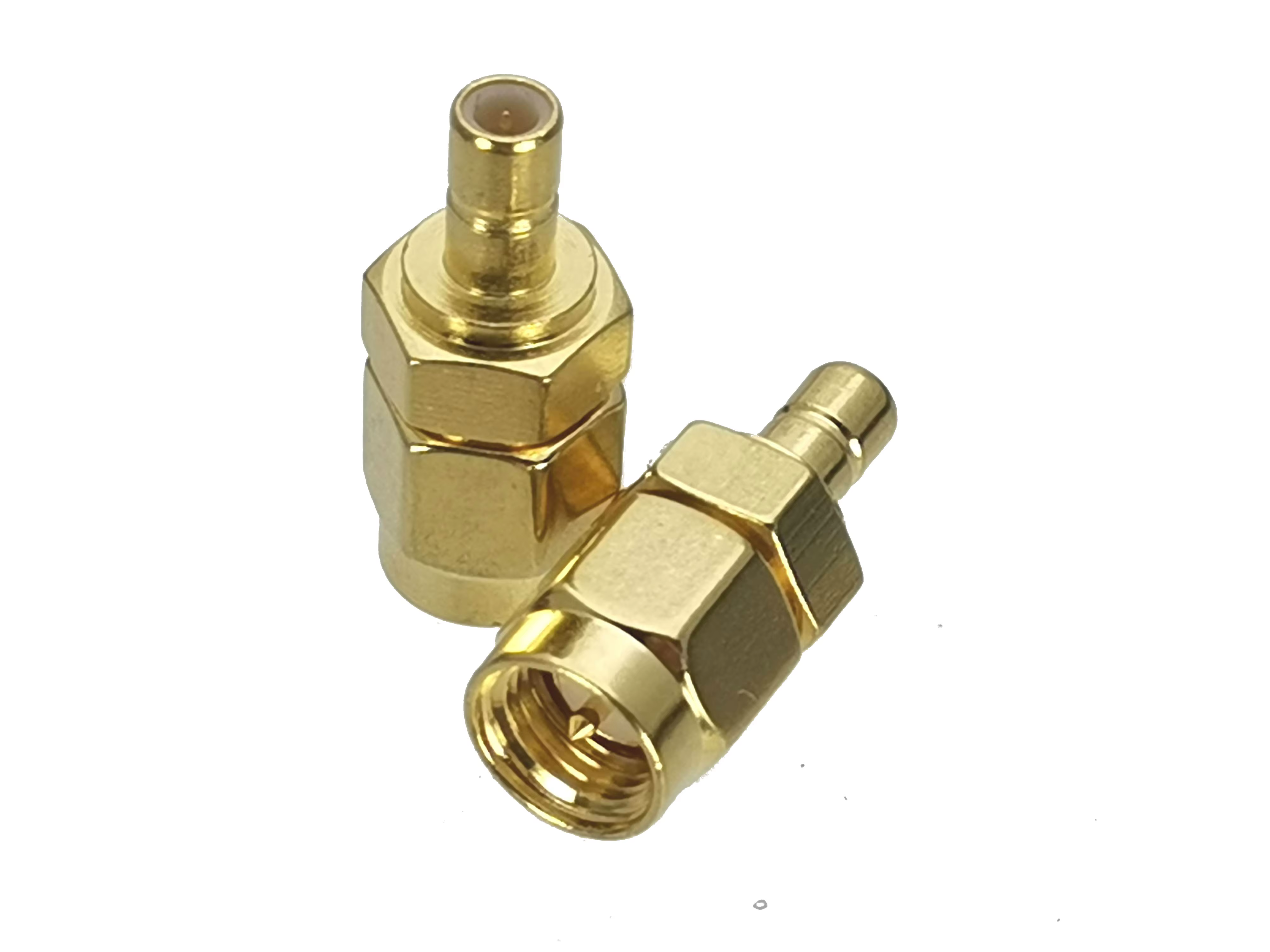 Adaptador coaxial RF SMA macho a SMB macho