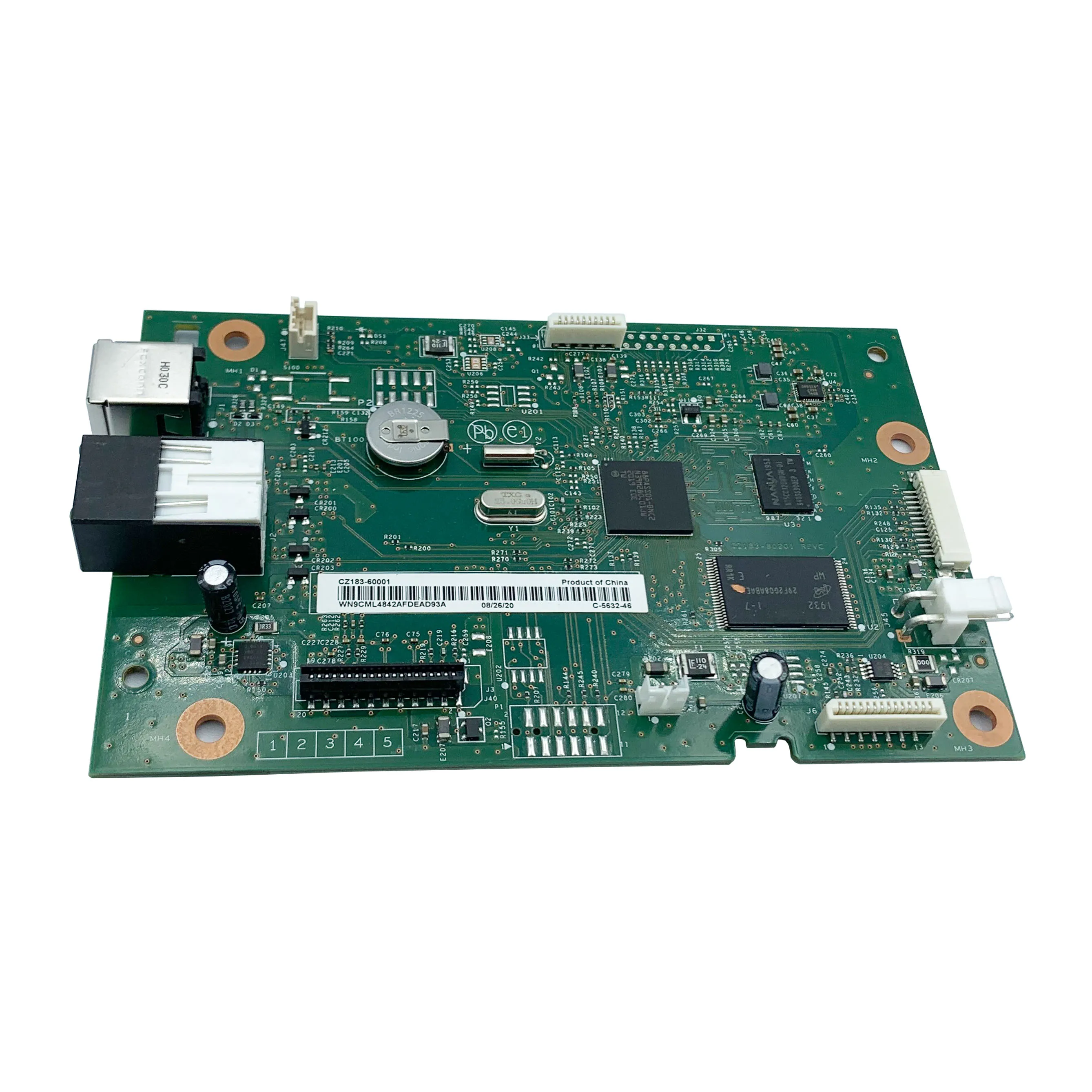 Vista frontal de la placa formateadora PCA ASSY