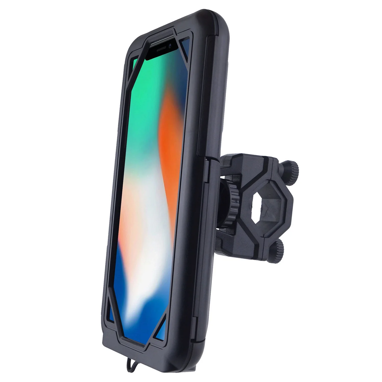 Soporte de celular impermeable para bicicleta vista frontal
