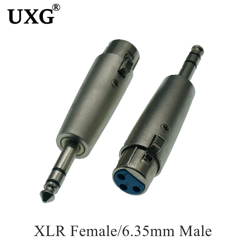 Detalle del ensamblaje niquelado en adaptador XLR UXG
